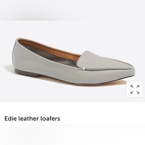 J. Crew Factory Edie Leather Loafers Size: 7.5 GRAY